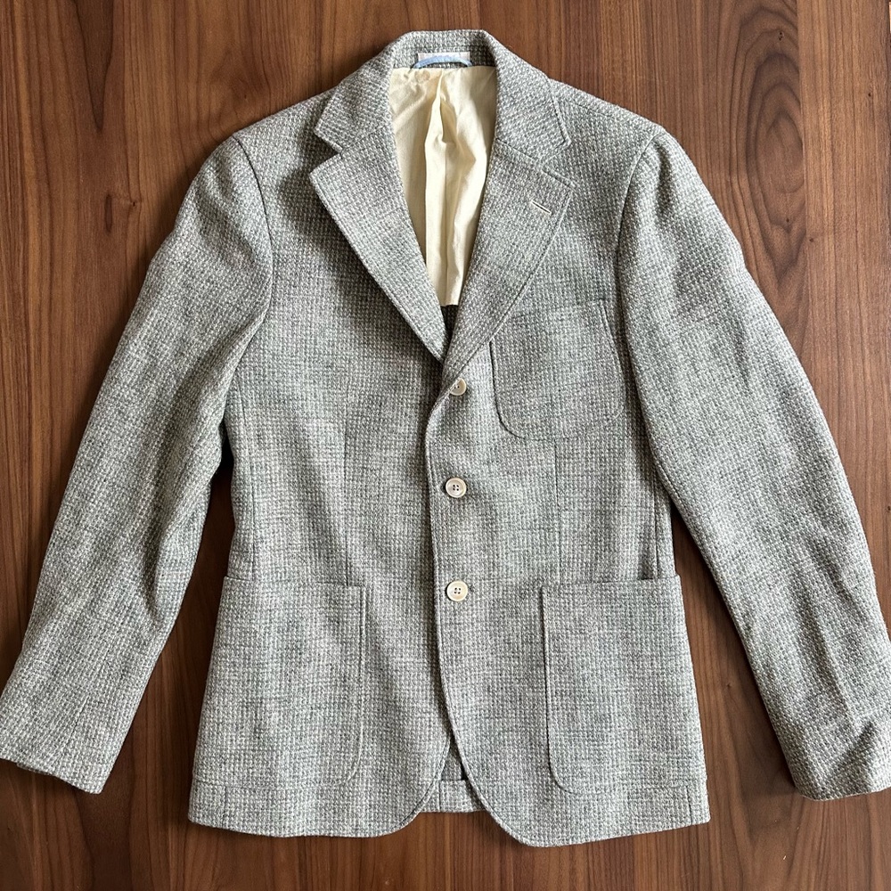 Gant Light Gray Textured Wool Blazer